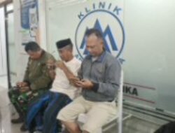Babinsa Koramil 11/Pebayuran Jenguk Warga Sakit di Klinik Arif Medika