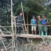 Dandim 0509/Kab Bekasi Kawal Program Presiden Prabowo Subianto Lewat Pembangunan Jembatan Gantung Perintis Garuda