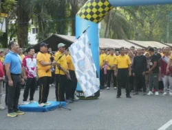 Polda Riau Gelar Olahraga Bersama Sambut Hari Bhayangkara Ke-80