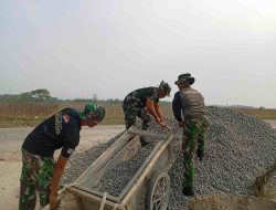 Satgas TMMD Ke-129 Perkuat Sinergi, Personel Sasaran 6 Bantu Percepatan Pekerjaan Sasaran 2