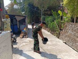 Sinergi Lintas Sektoral Perkuat Kemanunggalan TNI-Rakyat, Satgas TMMD Ke-129 Rawat Jalan Lingkungan Sasaran 4