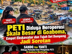 PETI Diduga Beroperasi Skala Besar di Goaboma, Empat Ekskavator dan Tujuh Set Dompeng, Nama Santo dan Yanti Mencuat!
